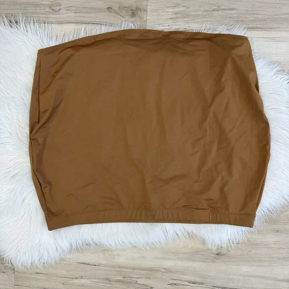 Skims Brown Swim Skirt New 4X